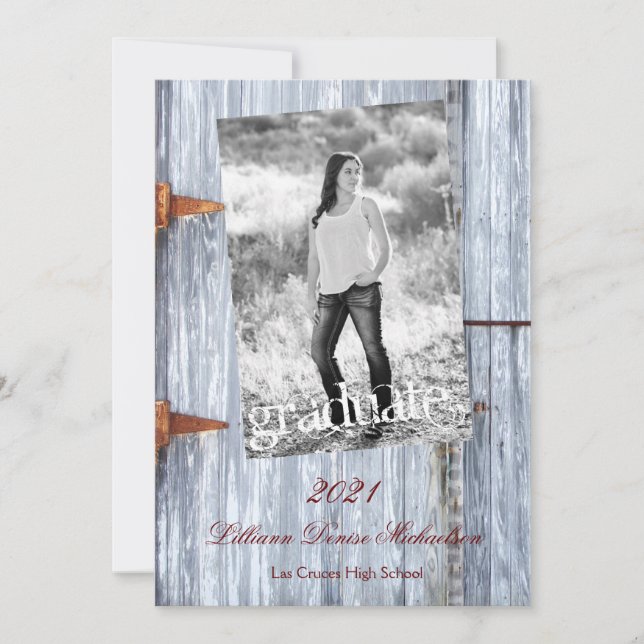 5x7 Senior Faire-part Lave blanche Porte de la gra (Devant)