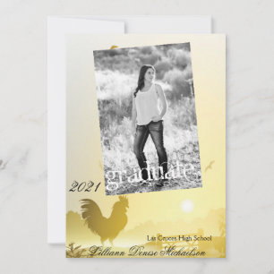 5x7 Senior Faire-part Sunny Morning Farm Country