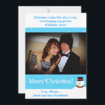 5x7 Snowman Invitation<br><div class="desc">Cette invitation de Noël de taille 5x7 est à la fois branchée et chic. Il est imprimé sur du papier de 110 livres mat, lisse, vibrant et mat. Contient 50 % de contenu recyclé. Parfait pour vos invitations et annonces d'événements les plus formelles. Elles sont fournies avec des enveloppes blanches...</div>