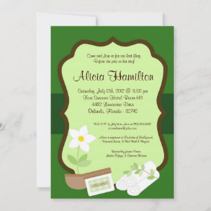 5x7 Spa Retraite Green Bachelorette Invitation