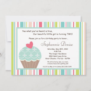 5x7 Sweet Treat Cake Anniversaire Fête Invitation