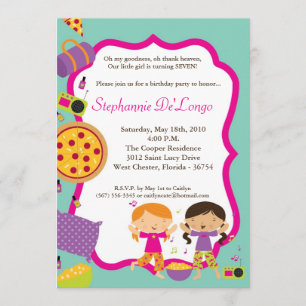 5x7 Swood MakeUp Dance Anniversaire Invitation