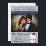 5x7 Top Hat Snowman Invitation<br><div class="desc">Cette invitation de Noël de taille 5x7 est à la fois branchée et chic. Il est imprimé sur du papier de 110 livres mat, lisse, vibrant et mat. Contient 50 % de contenu recyclé. Parfait pour vos invitations et annonces d'événements les plus formelles. Elles sont fournies avec des enveloppes blanches...</div>
