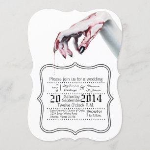 5x7 vampire G Faire-part de mariage de goutte de s
