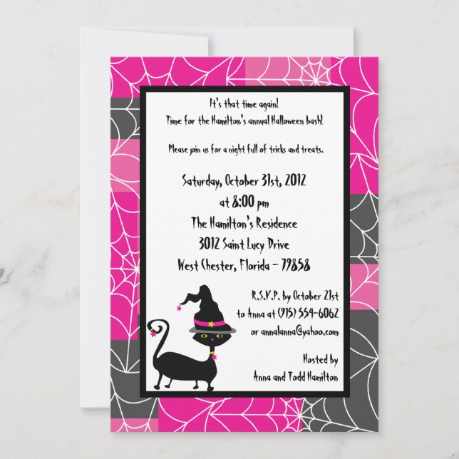5x7 Witchays Halloween Party Invitation (Devant)