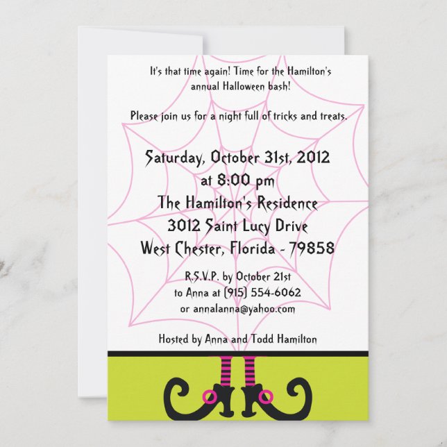5x7 Witchays Halloween Party Invitation (Devant)