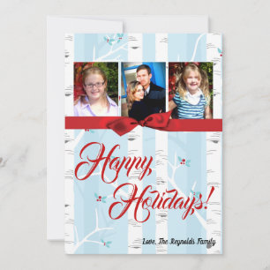 5x7 XMAS Carte photo d'hiver pour oiseaux de Noël