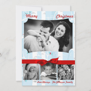 5x7 XMAS Carte photo d'hiver pour oiseaux de Noël