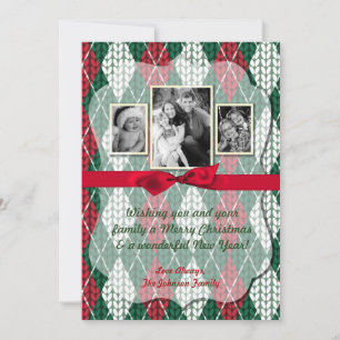 5x7 XMAS Carte photo vert doux Noël moche