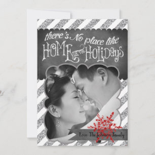 5x7 XMAS Noël Parties scintillant rouge Carte phot