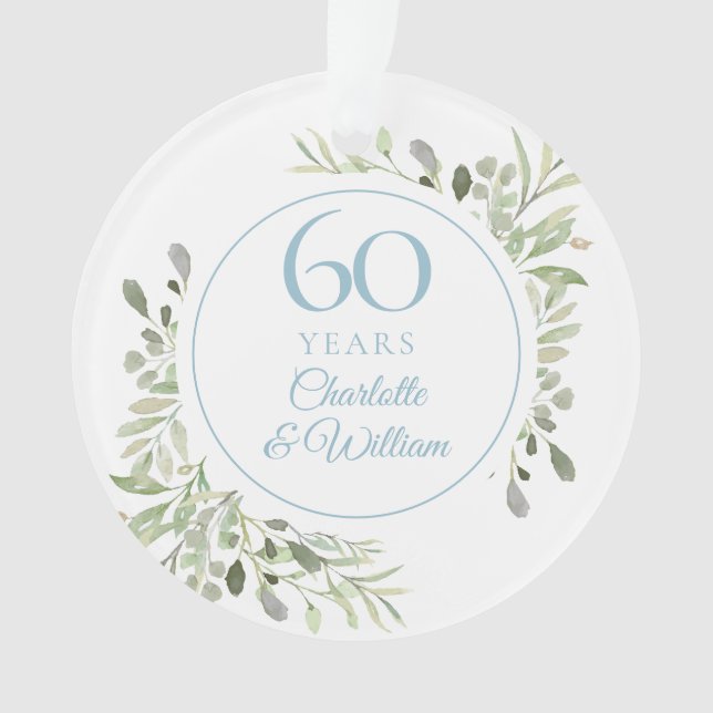 60 Ans de Floral Diamant Anniversaire de Mariage (devant)
