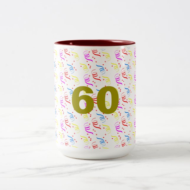 60 ans et Confetti Mug (Centre)