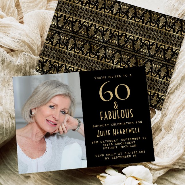 60 et Fabuleux | Invitation pour une fête d'annive (Créateur téléchargé)