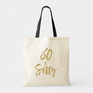 60 et Sassy Gold Foil Sac fourre-tout d'anniversai