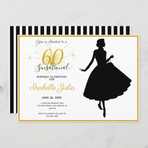 60 & SENSATIONAL 60e anniversaire Invitation