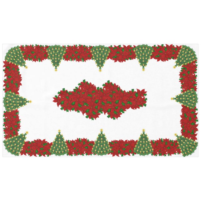 60" X 104" nappe de Noël (Devant (Horizontal))