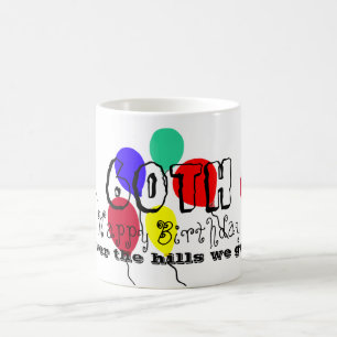 60e anniversaire Ballons Humour Mug