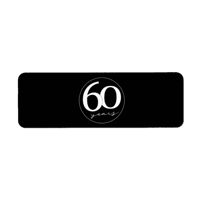 60e anniversaire Cigar Seal Étiquette Party Favor  (Devant)