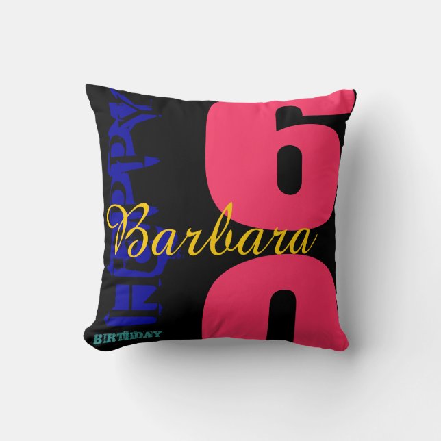 60e anniversaire Coussin POP personnalisé (Recto)