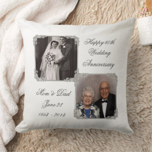 60e anniversaire de Mariage Diamond Coussin photo