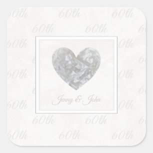 60e Anniversaire du Mariage diamant autocollant