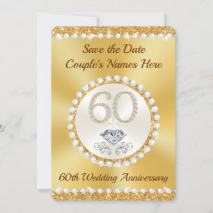 60e anniversaire du Mariage Enregistrer les cartes