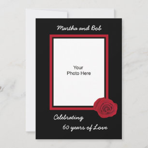 60e anniversaire du Mariage Invitation photo