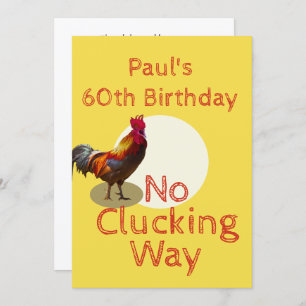 60e anniversaire Fun Chicken Invitation