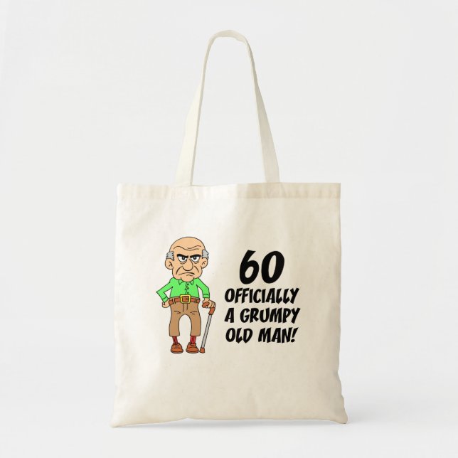 60e anniversaire Grumpy Old Man Sac fourre-tout (Devant)