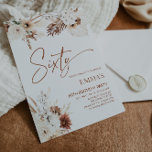 60e anniversaire Invitation Boho Pampas<br><div class="desc">Les invitations pour l'anniversaire de Boho sont la meilleure façon d'annoncer votre anniversaire à vos invités. Chaque invitation à l'anniversaire présente des motifs floraux complexes et une belle typographie aux couleurs neutres, dont la terre cuite, le beige et les tons terreux. Imprimés sur un carton de haute qualité, ils impressionneront...</div>