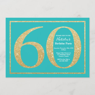 60e anniversaire Invitation Parties scintillant Tu