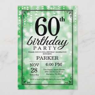 60e anniversaire Invitation Parties scintillant ve