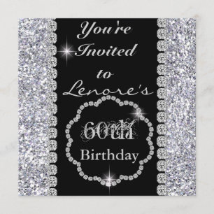 60e anniversaire INVITATIONS BLING