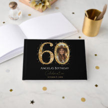 60e anniversaire livre d'or Foil Guestbook