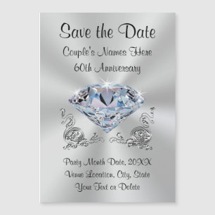 60e anniversaire Magnet Réservez la date sur mesur