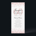 60e Anniversaire Menu du programme Merci Rose Gold<br><div class="desc">Design élégant "Programme de fête d'anniversaire" avec faux parties scintillant confetti texte personnalisé.</div>