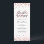 60e Anniversaire Menu du programme Merci Rose Gold<br><div class="desc">Design élégant "Programme de fête d'anniversaire" avec faux parties scintillant confetti texte personnalisé.</div>