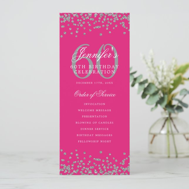 60e anniversaire Menu du programme Merci U Silver  (Debout devant)
