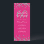 60e Anniversaire Programme de fête d'argent Menu d<br><div class="desc">Elégant design "Anniversaire du programme" avec confettis de parties scintillant Faux et texte personnalisé.</div>