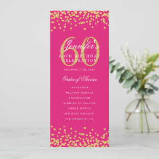 60e Anniversaire Programme Merci Or rose chaud