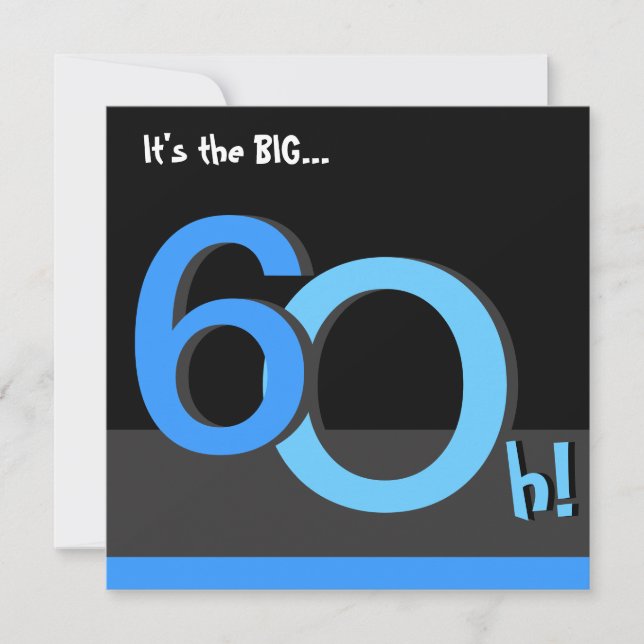 60e Big 6Oh! Invitation à la fête d'anniversaire - (Devant)