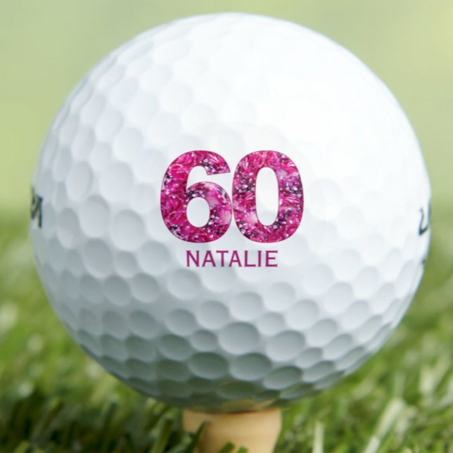 60e cadeau pour fille - Balle numérique rose (Créateur téléchargé)
