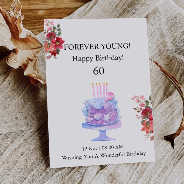 60e CARTE D'ANNIVERSAIRE (60th BIRTHDAY CARD)