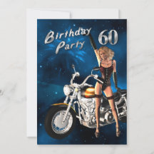 60e fête d'anniversaire Invitation
