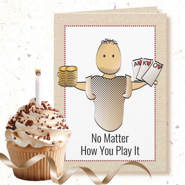 60e Funny Poker jeu carte d'anniversaire pour lui (Créateur téléchargé)