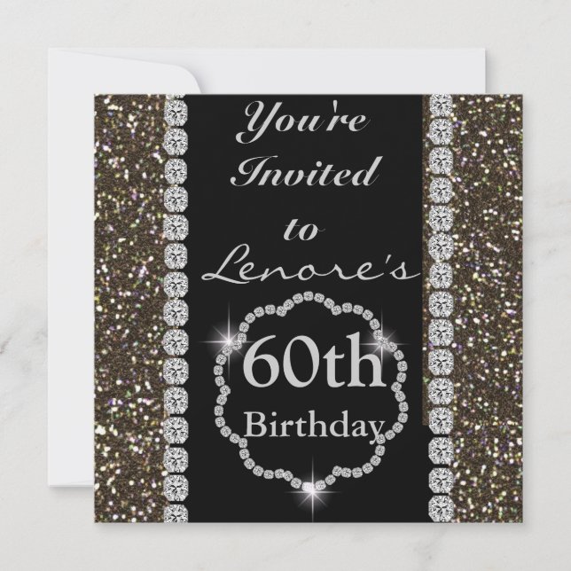 60e Invitation à la fête d'anniversaire de CRYSTAL (Devant)