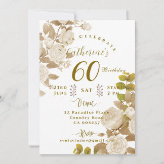 60e Invitation Anniversaire Jardin de Roses