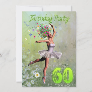 60e invitation de fête d'anniversaire
