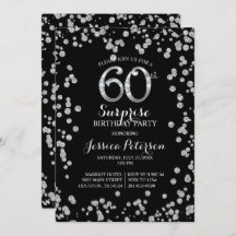 60e Invitation de fête d'anniversaire surprise