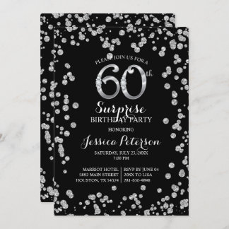 60e Invitation de fête d'anniversaire surprise